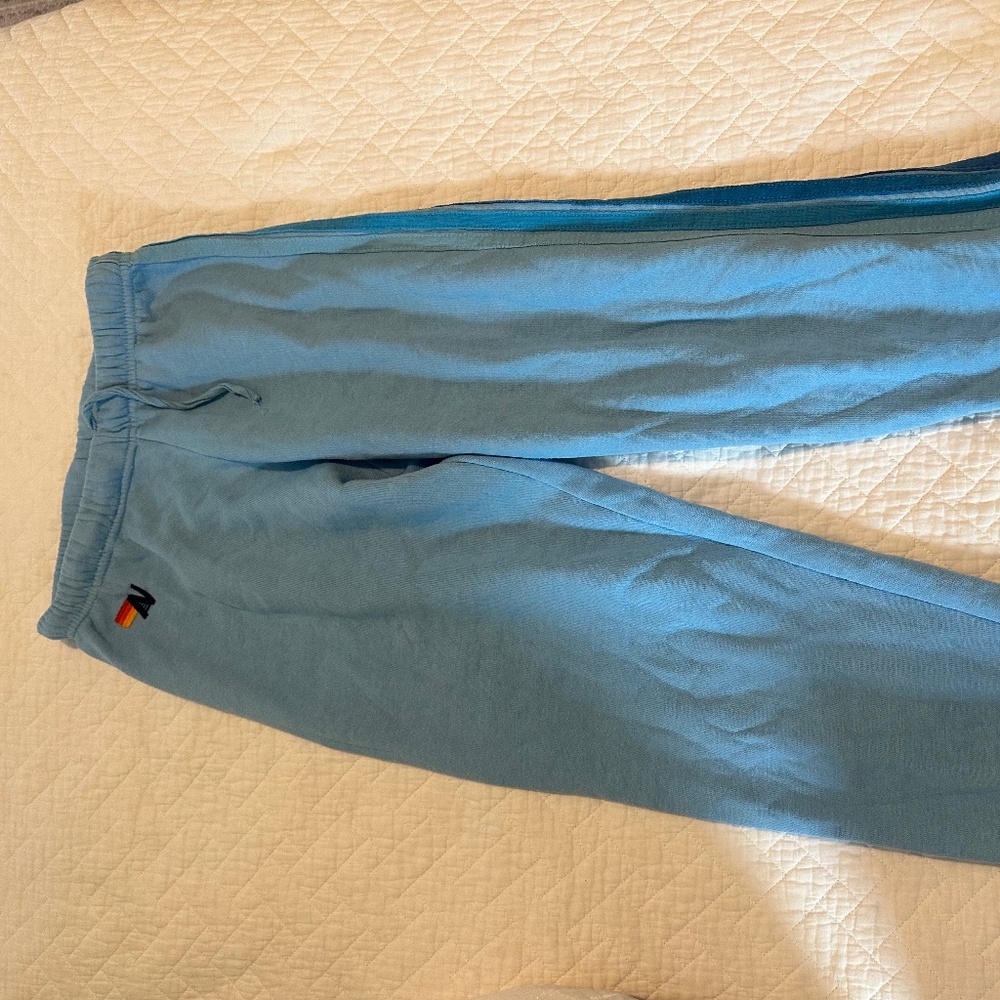 Blue Striped Aviator Nation Sweatpants size small